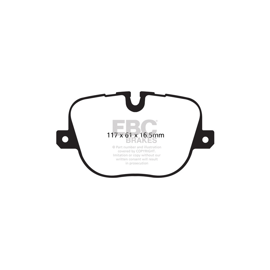 EBC DP62068 Land Rover Greenstuff Rear Brake Pads (Inc. Range Rover & Range Rover Sport) 2 | ML Performance UK Car Parts