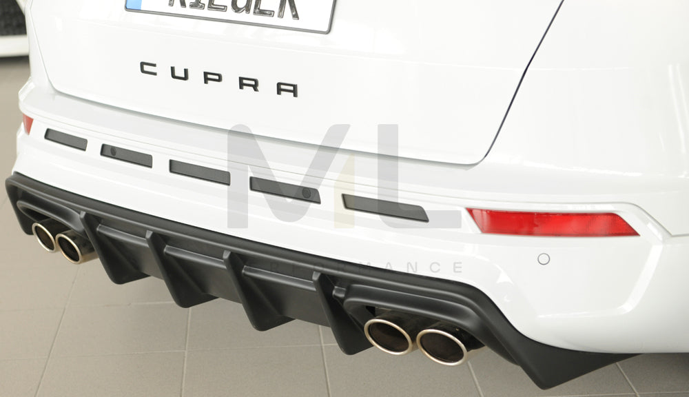 Rieger 00027045 SEAT 5FP Ateca Cupra Rear Diffuser 9 | ML Performance UK Car Parts