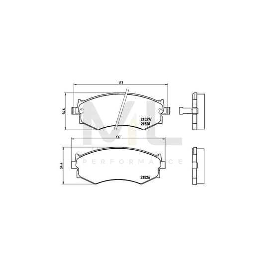 Brembo P 30 002 Brake Pad Set With Acoustic Wear Warning | ML Performance Car Parts