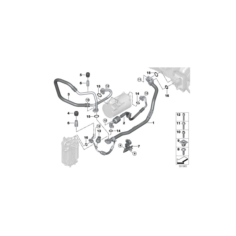 Genuine BMW 64539395455 G20 Suction Line, Dual-Pipe Compressor R1234YF (Inc. 330e) | ML Performance UK