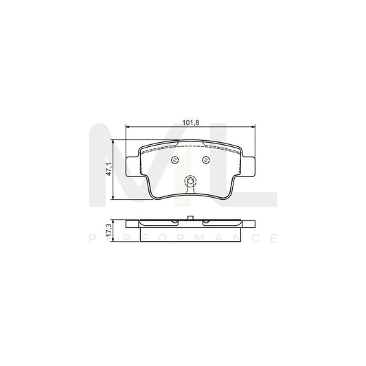 Bosch 0986495111 Brake Pad Set With Mounting Manual BP1546 | ML Performance Car Parts