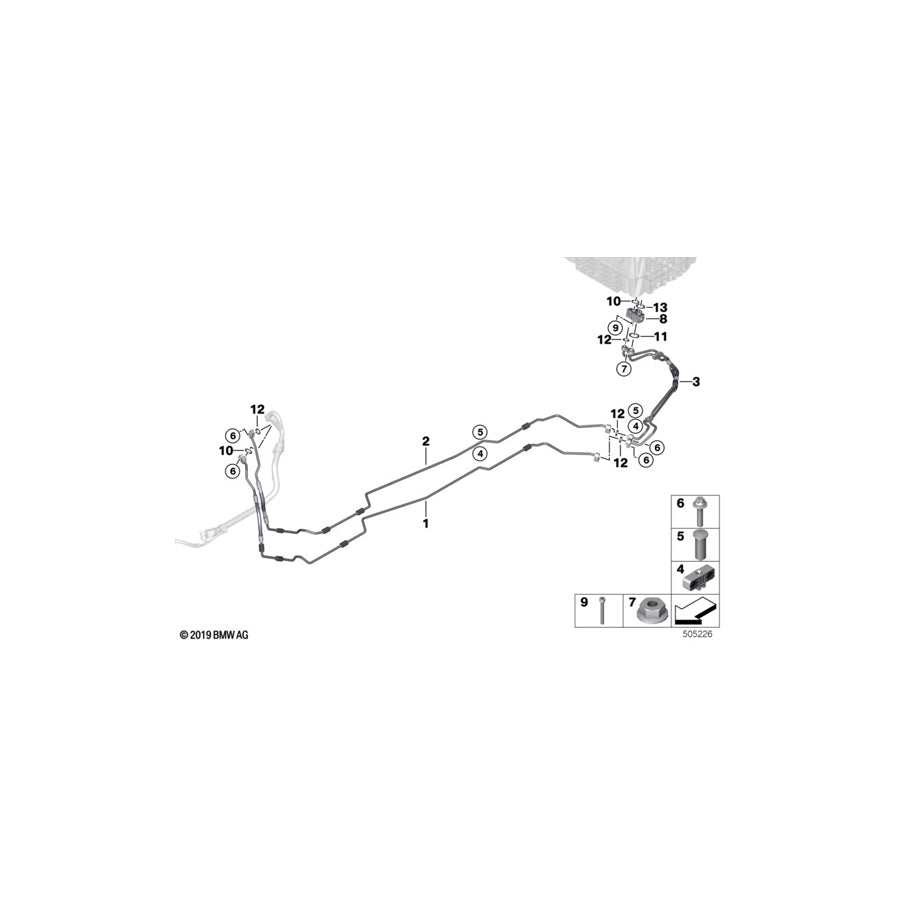 Genuine BMW 64539354547 G01 Suction Line, Underfloor (Inc. X3 30eX) | ML Performance UK