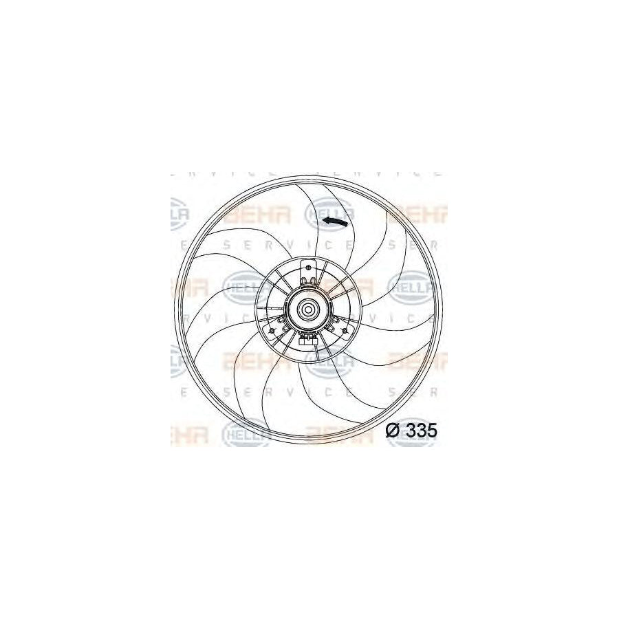 Hella 8EW 351 034-441 Fan, Radiator