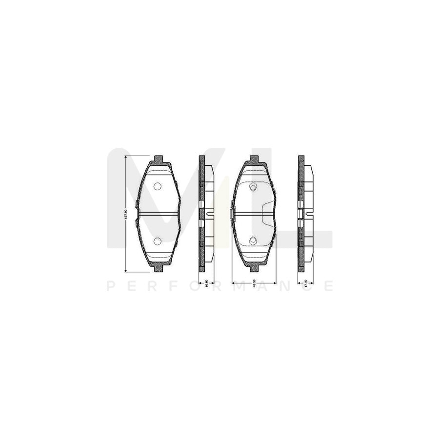 Bosch 0986Tb2342 Brake Pad Set Excl. Wear Warning Contact  | ML Performance Car Parts