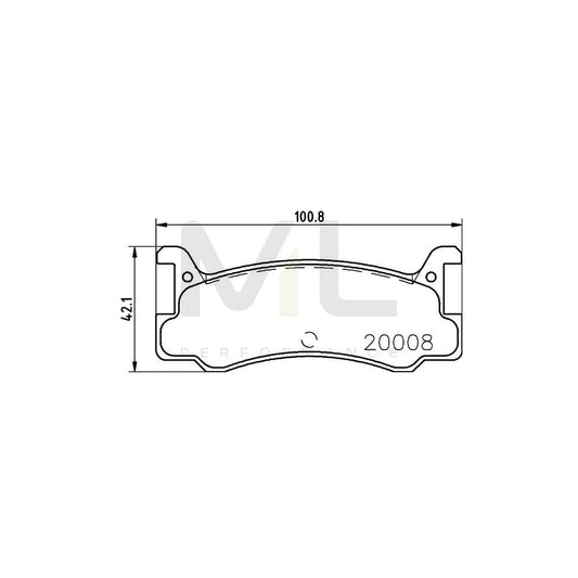 Hella 8DB 355 005-701 Brake Pad Set Not Prepared For Wear Indicator | ML Performance Car Parts