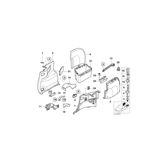 Genuine BMW 51478256555 E46 Trim Panel Left HELLBEIGE (Inc. 328i, 318i & 325xi) | ML Performance UK Car Parts