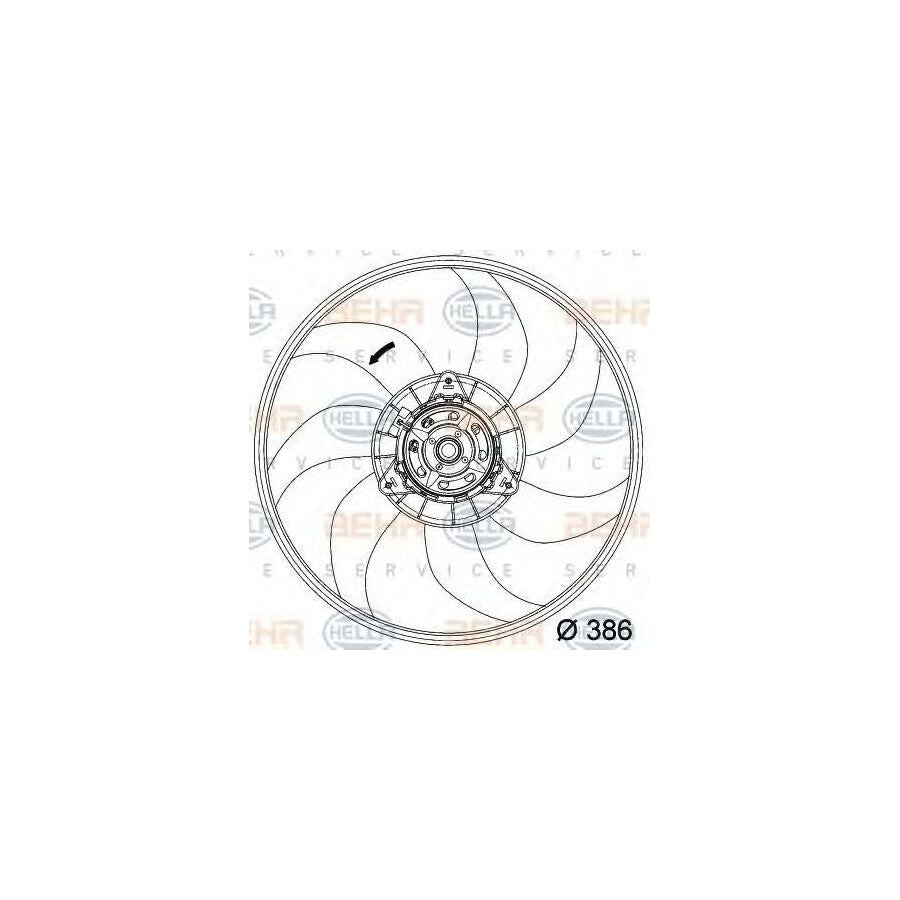Hella 8EW 351 034-281 Fan, Radiator