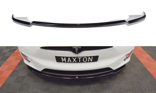 Maxton Design TE-MODELX-FD1T Front Splitter V.1 Tesla Model X | ML Performance UK Car Parts