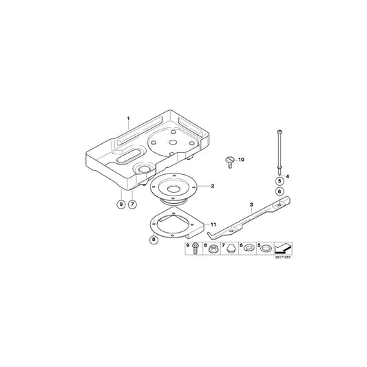Genuine BMW 51717188481 E93 F33 Battery Tray (Inc. 430d, 428iX & 318i) | ML Performance UK