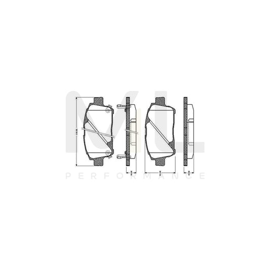 Bosch 0986Tb2367 Brake Pad Set Excl. Wear Warning Contact, With Accessories  | ML Performance Car Parts