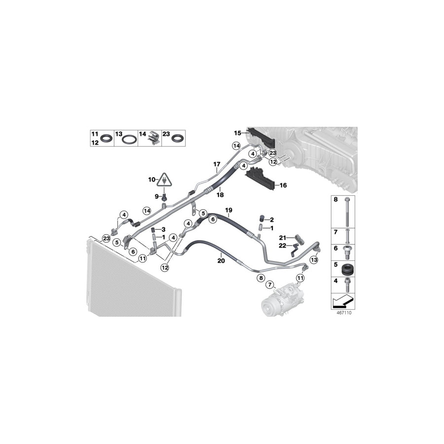 Genuine BMW 64539195547 F15 F10 F11 Dual Clip (Inc. X5 25dX, i3s 120Ah & i3 120Ah Rex) | ML Performance UK