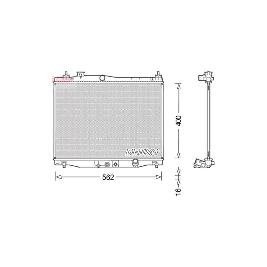 Denso DRM40046 Drm40046 Engine Radiator For Honda Jazz Hatchback (Gk) | ML Performance UK