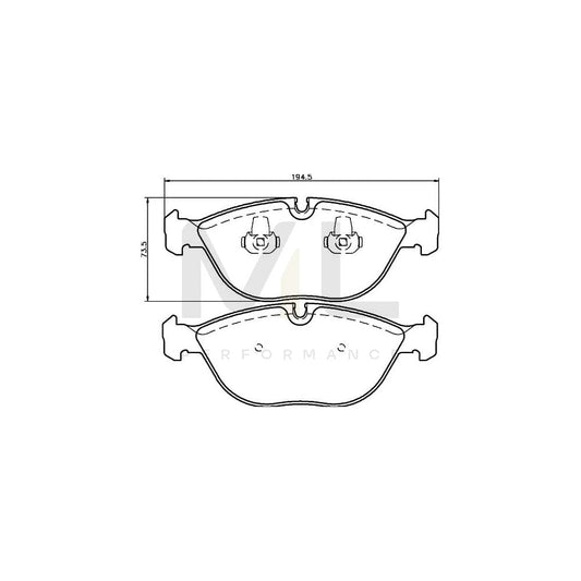 Hella 8DB 355 008-261 Brake Pad Set Prepared For Wear Indicator | ML Performance Car Parts