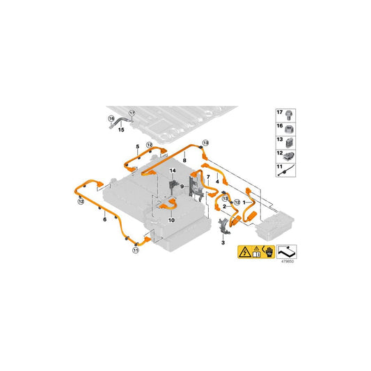 Genuine BMW 61277544894 F30 Hv Battery, B+ Cable (Inc. 330e) | ML Performance UK Car Parts