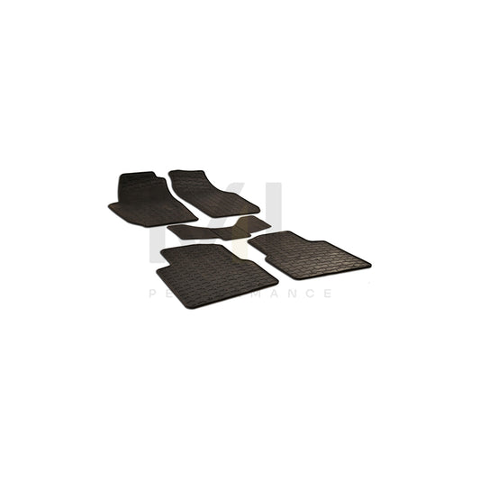 WALSER 50512 Floor mat set for SKODA Roomster (5J) Elastomer, Front and Rear, Quantity: 5, Black | ML Performance Car Parts