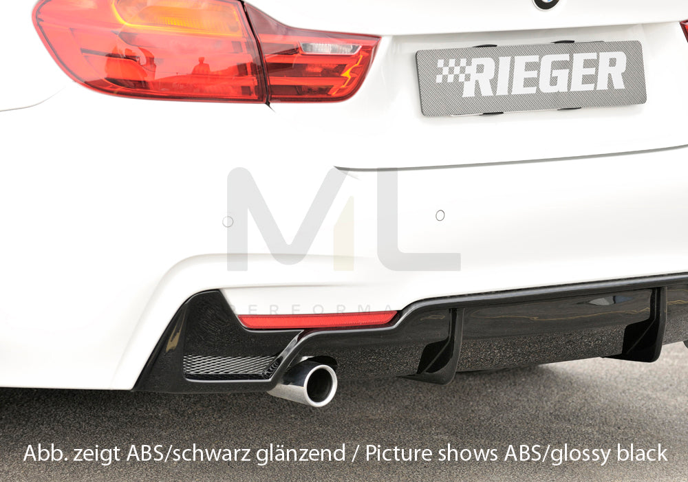 Rieger 00053486 BMW 4 Series F32 F33 F36 Rear Diffuser 2 | ML Performance UK Car Parts