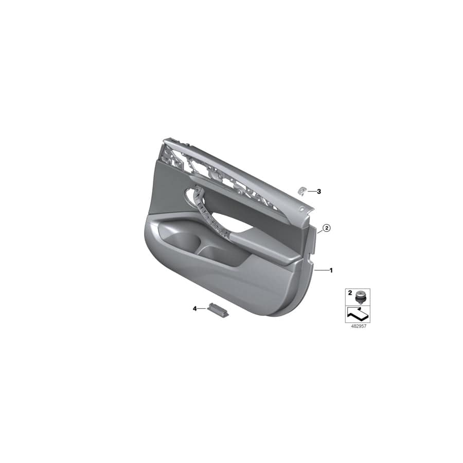 Genuine BMW 51417936670 G01 G02 Door Trim Panel, Front Right MOKKA (Inc. X4 20iX, X3 30i & X4 30dX) | ML Performance UK Car Parts