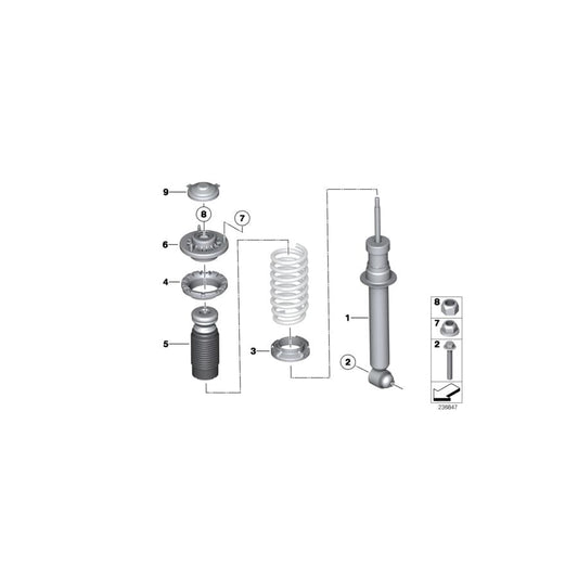 Genuine BMW 33526789616 F13 F13 Spring Strut, Rear (Inc. 640d & 640i) | ML Performance UK Car Parts