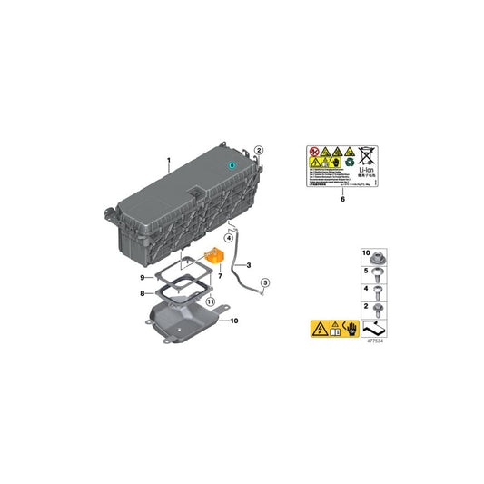 Genuine BMW 61257613229 F30 F10 Wire For Potential Equalization (Inc. Hybrid 7L, Hybrid 3 & Hybrid 7) | ML Performance UK Car Parts