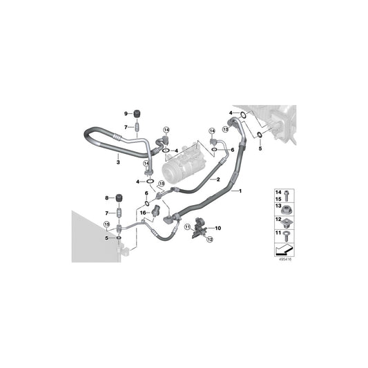 Genuine BMW 64536841355 G20 G21 Suction Line, Dual-Pipe Compressor R1234YF (Inc. 320i, 320i 1.6 & 330i) | ML Performance UK