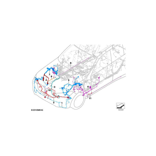 Genuine BMW 61119436132 G05 Front Left Repair Wiring Set (Inc. X5 50iX & X5 M50iX) | ML Performance UK Car Parts