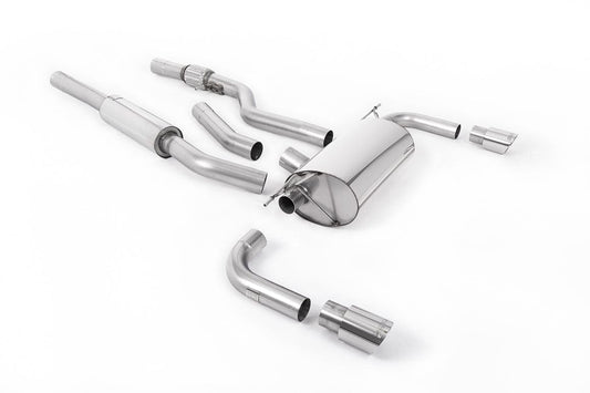 MillTek SSXBM1012 BMW F32 428i Cat-Back Dual-Outlet Resonated with Polished Tips