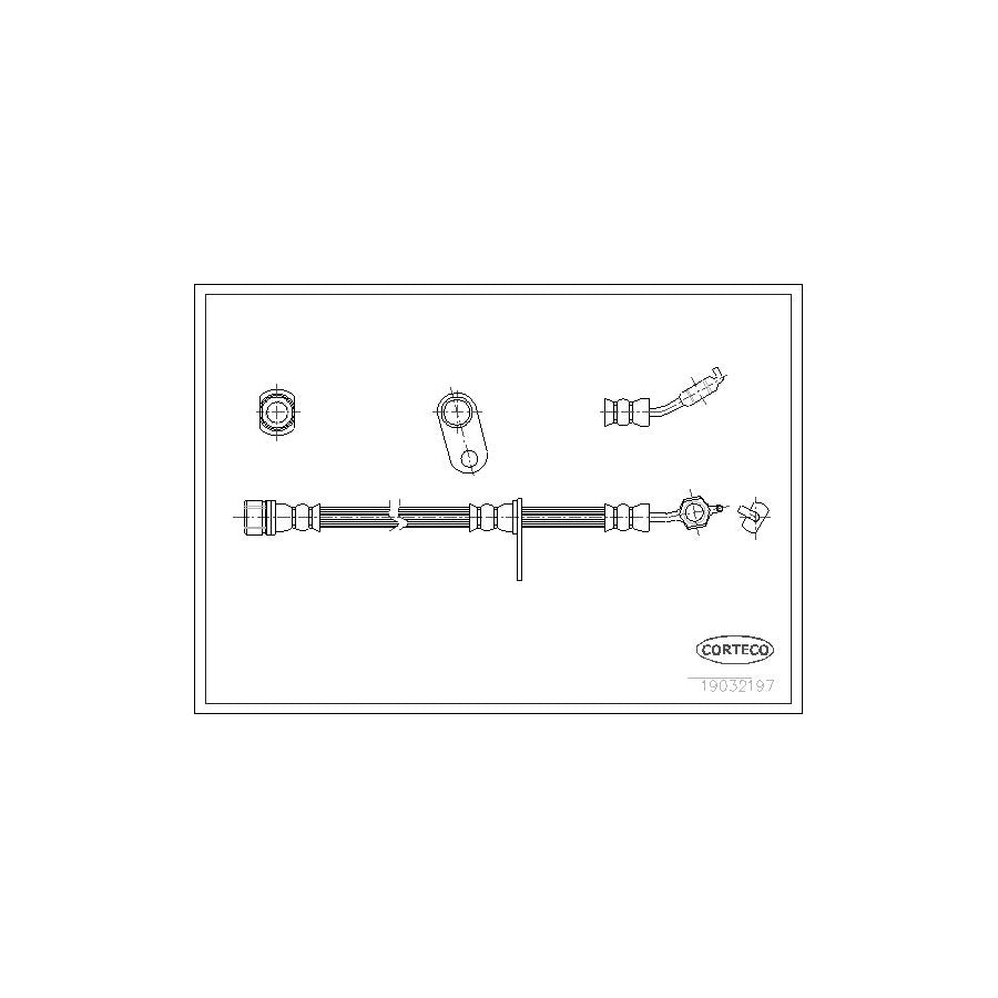 Corteco 19032197 Brake Hose For Toyota Carina E Hatchback (T19) | ML Performance UK