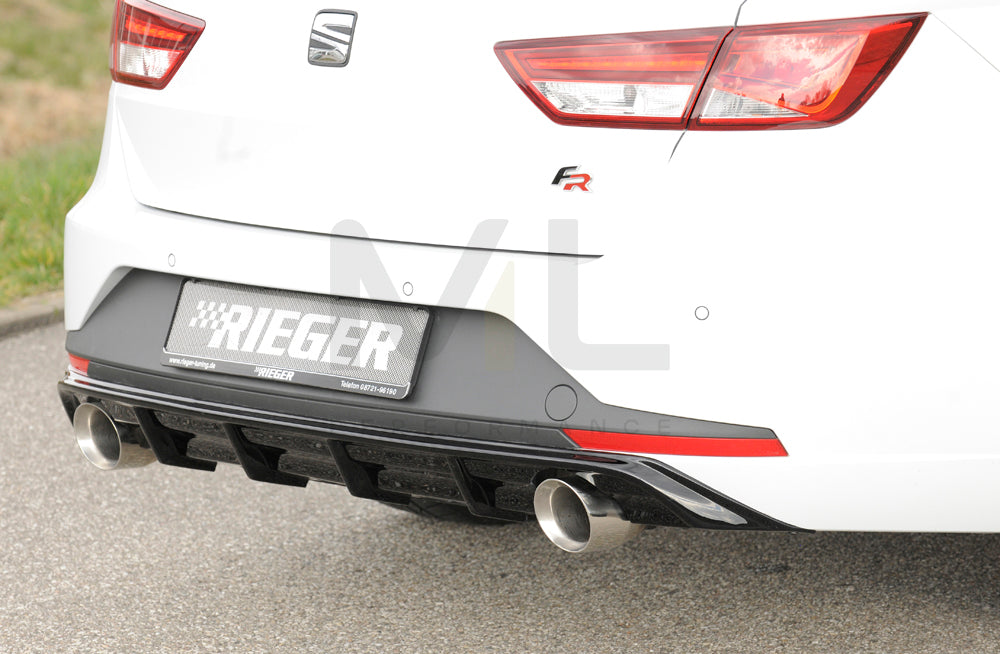 Rieger 00088104 SEAT 5F Leon FR Rear Diffuser 1 | ML Performance UK Car Parts
