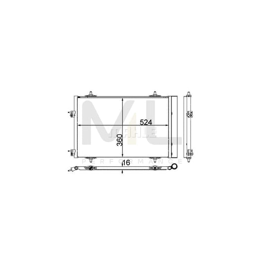 MAHLE ORIGINAL AC 40 000P Air conditioning condenser with dryer, for vehicles with towbar, for tropical climate zones | ML Performance Car Parts