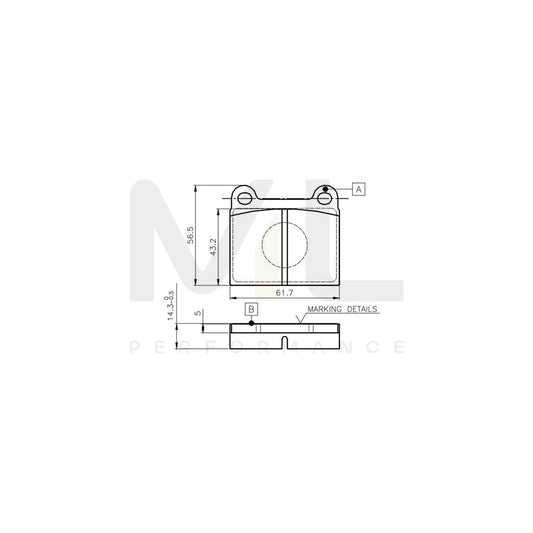 Bosch 0986Tb2470 Brake Pad Set Excl. Wear Warning Contact  | ML Performance Car Parts