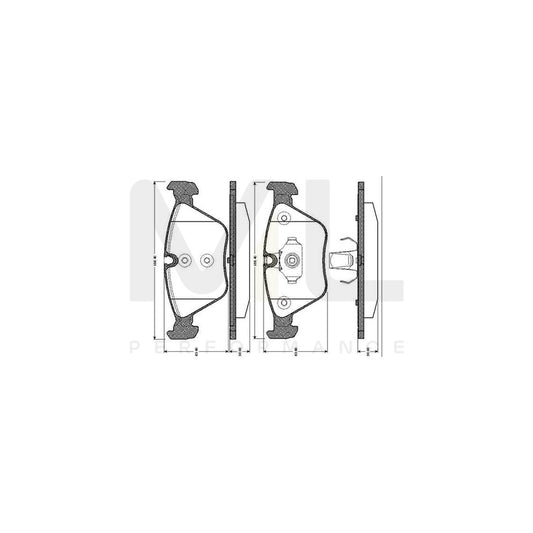 Bosch 0986Tb2435 Brake Pad Set Excl. Wear Warning Contact, With Accessories  | ML Performance Car Parts