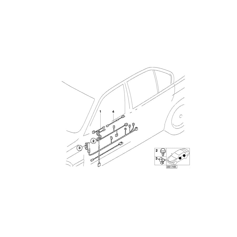 Genuine BMW 61128379798 E36 Wiring Co-Drivers Side (Inc. 318ti, 316i 1.6 & 316g) | ML Performance UK Car Parts