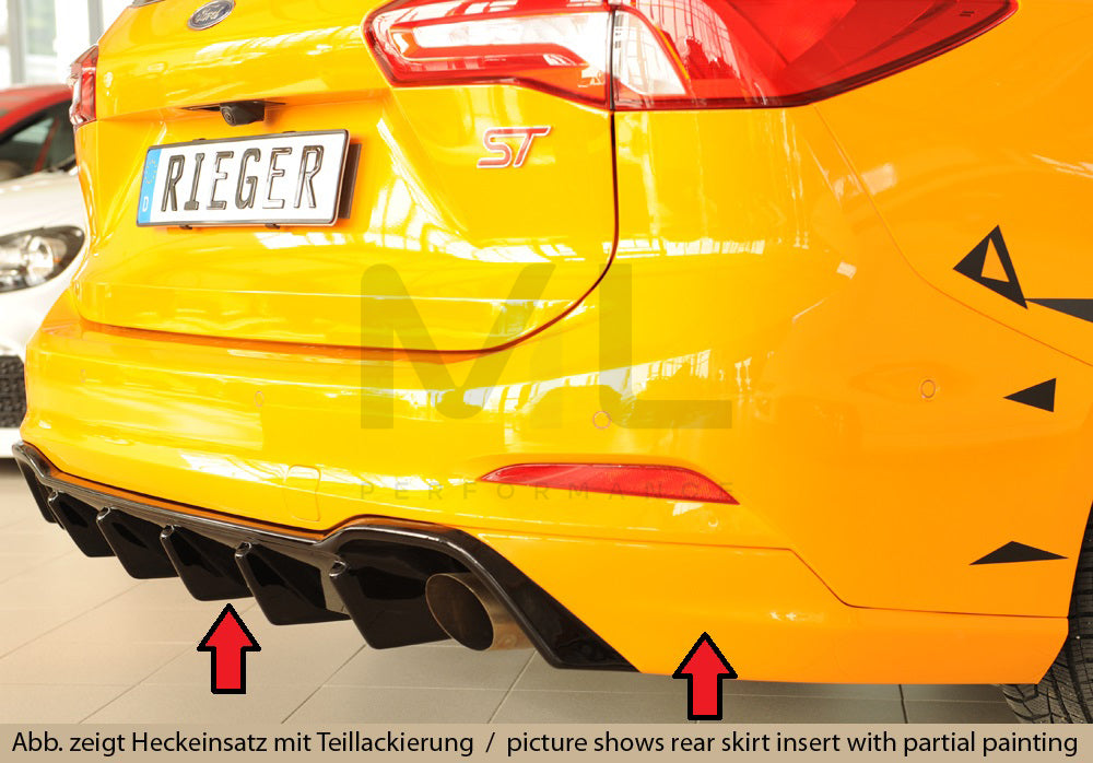 Rieger 00088243 Ford DEH Focus 4 Rear Diffuser (Inc. Focus 4 ST) 4 | ML Performance UK Car Parts