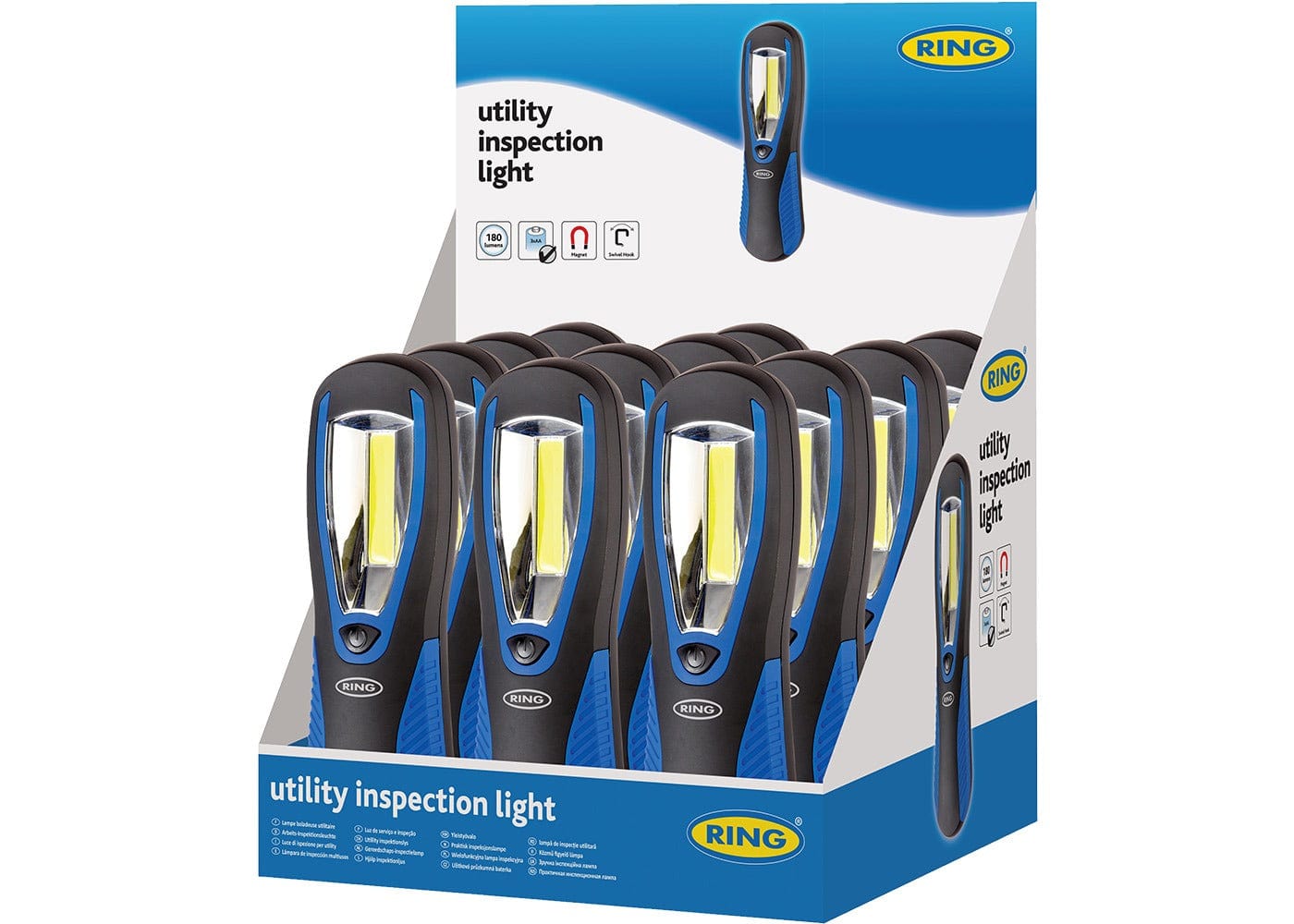 RING RRL660  COB LED 180lm Utility Inspection Lightinc 3 x Batteries ( Supplied in Counter Top Display Units of 12 Only ) (12 units ) | ML Performance