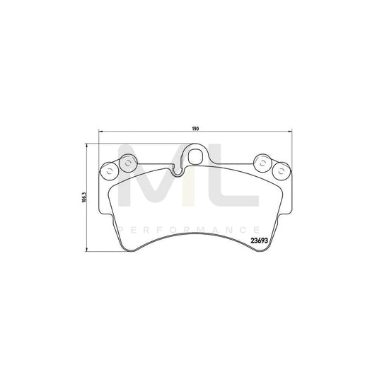 Brembo P 85 065 Brake Pad Set Prepared For Wear Indicator, With Counterweights | ML Performance Car Parts