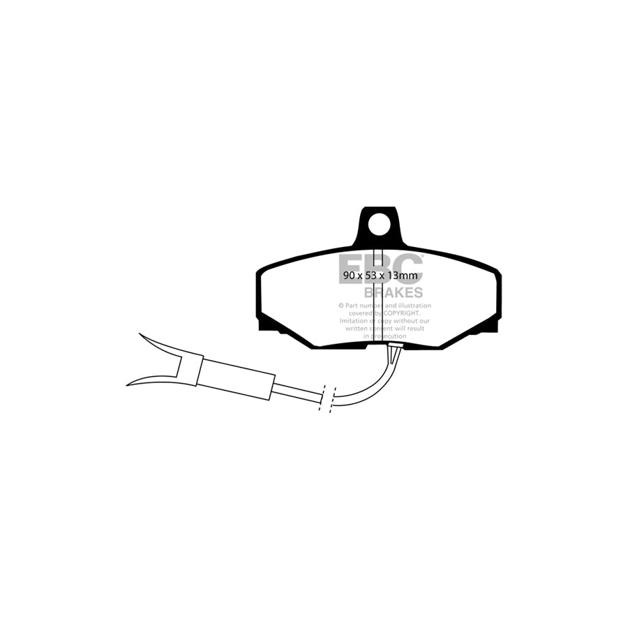 EBC DP3757/2C Daimler Jaguar Redstuff Rear Brake Pads - Girling/TRW Caliper (Inc. Sovereign, XJ6, XJR) 2 | ML Performance UK Car Parts