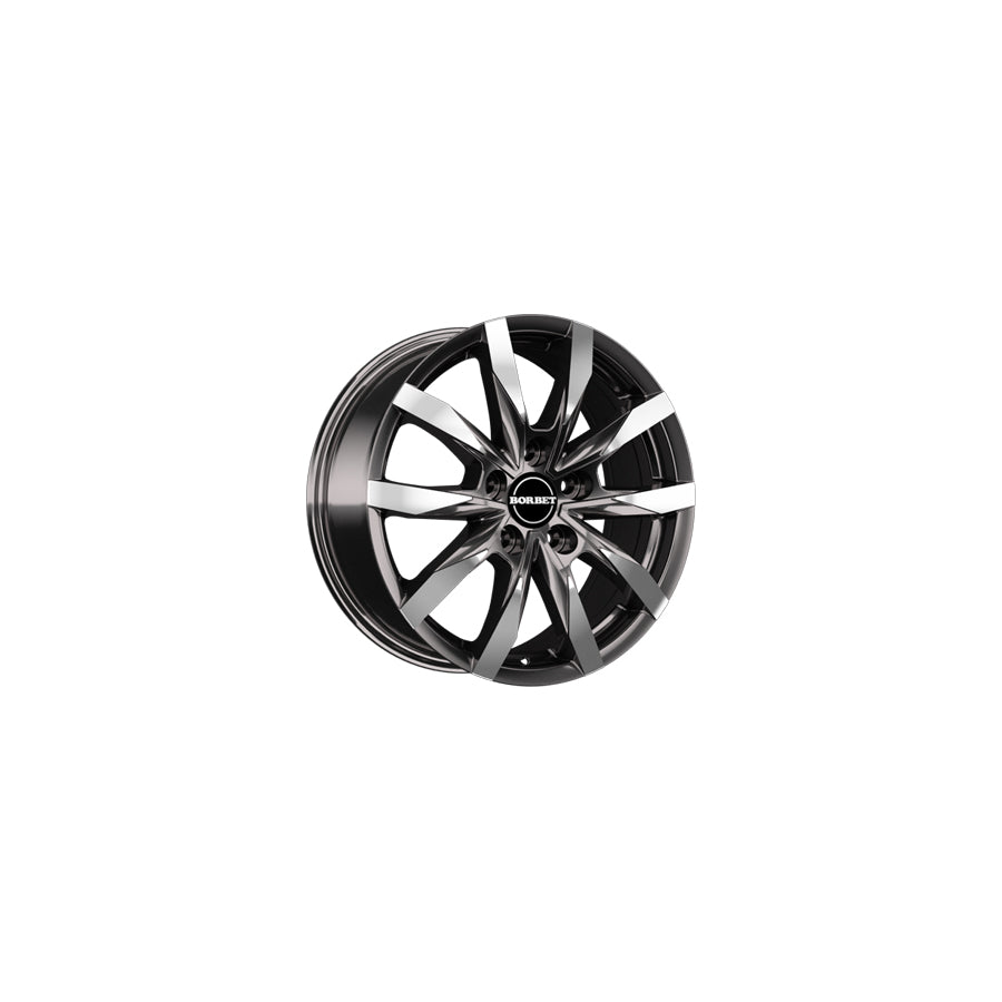 Borbet CW5 7.5x18 ET37 CW5 75837130584,1MAGP Mistral Anthracite Glossy Polished Wheel | ML Performance UK Car Parts