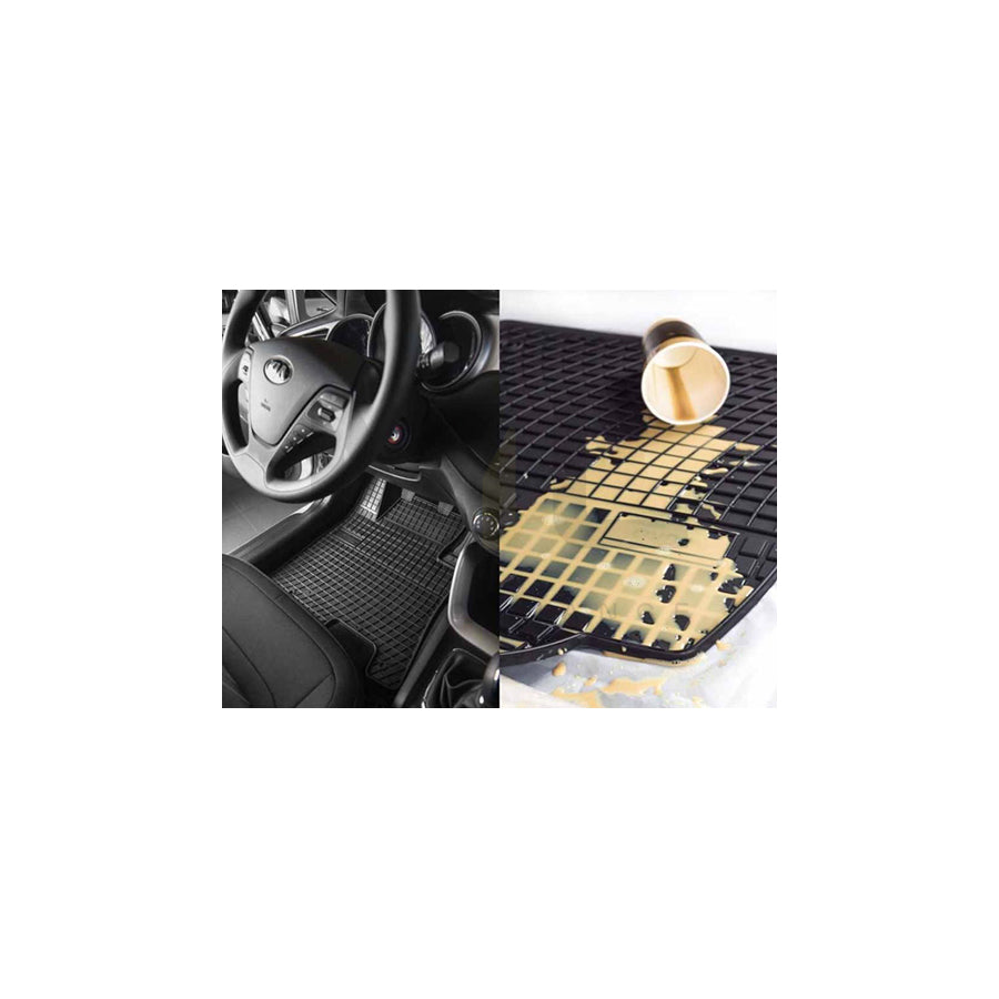 FROGUM Tailored 410541 Floor mat set for PORSCHE Cayenne (9YA) Elastomer, Front and Rear, Quantity: 4, Black | ML Performance Car Parts