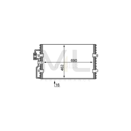 MAHLE ORIGINAL AC 152 000S Air conditioning condenser without dryer | ML Performance Car Parts