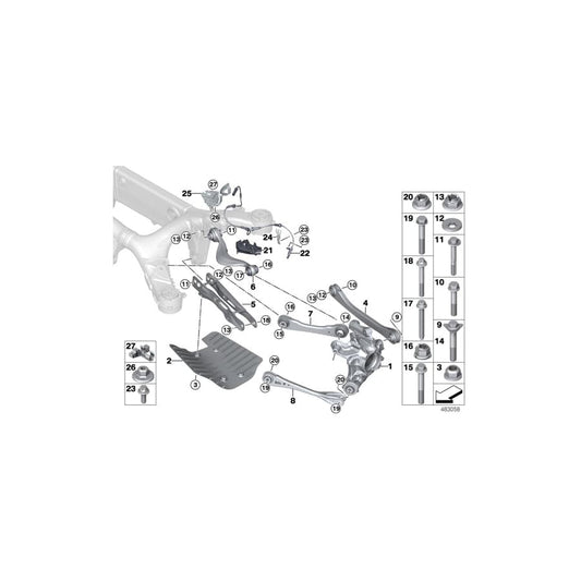 Genuine BMW 33306878018 G06 G05 G07 Guiding Suspens. Link W Rubber Mount Rgh (Inc. X5 M50iX, X6 M50dX & X7 M50dX) | ML Performance UK Car Parts