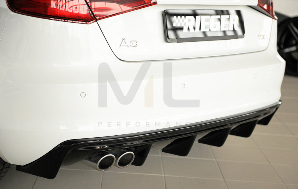 Rieger 00088100 Audi 8V A3 Rear Diffuser 2 | ML Performance UK Car Parts
