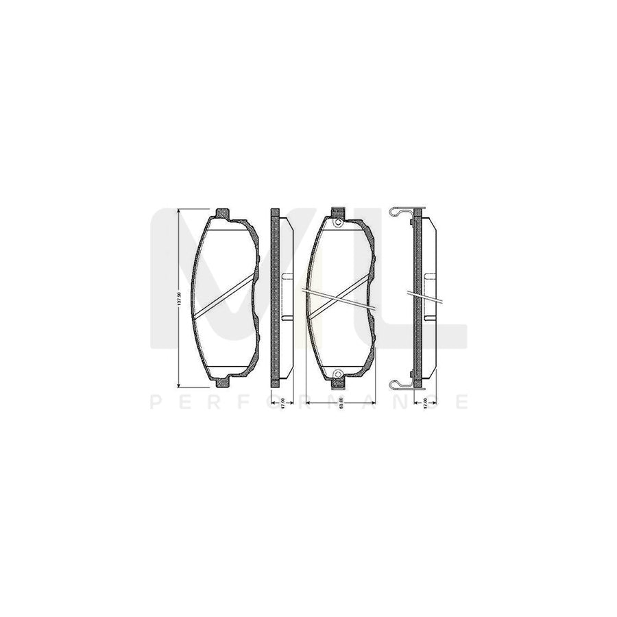 Bosch 0986Tb2161 Brake Pad Set Excl. Wear Warning Contact, With Accessories  | ML Performance Car Parts