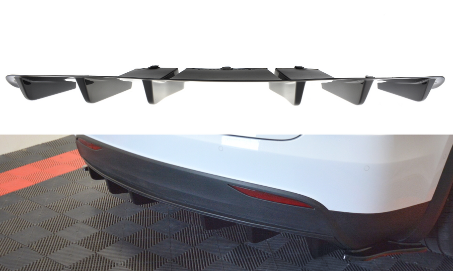 Maxton Design TE-MODELX-RS2T Rear Valance Tesla Model X | ML Performance UK Car Parts