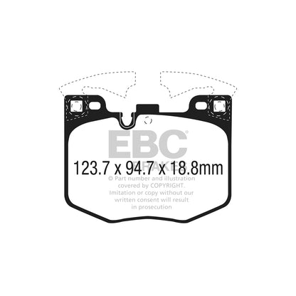 EBC DP52302NDX BMW Toyota Bluestuff NDX Front Brake Pads  - TRW Caliper 2 | ML Performance UK Car Parts