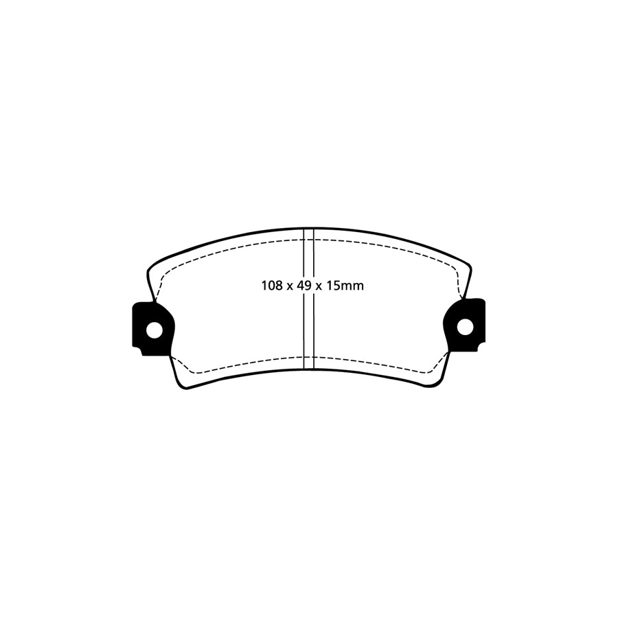 EBC DP2317 Chrysler Fiat Nissan Greenstuff Front Brake Pads - ATE/Bendix Caliper 2 | ML Performance UK Car Parts