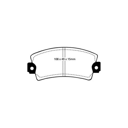 EBC DP2317 Chrysler Fiat Nissan Greenstuff Front Brake Pads - ATE/Bendix Caliper 2 | ML Performance UK Car Parts