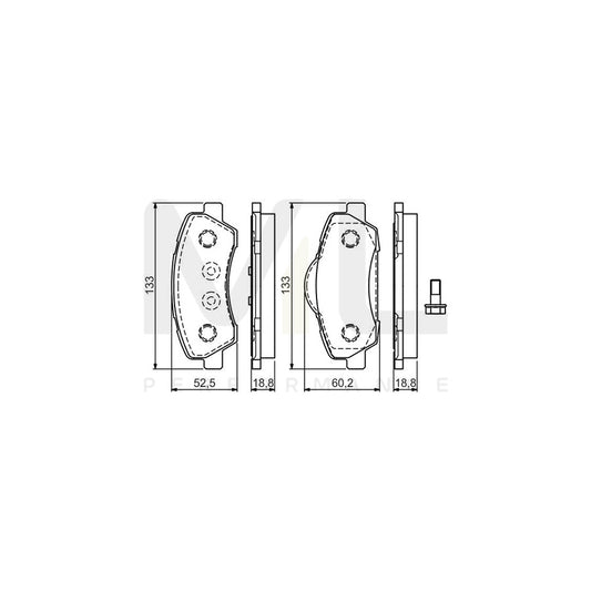 Bosch 0986Tb3158 Brake Pad Set With Bolts  | ML Performance Car Parts