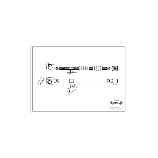 Corteco 19032660 Brake Hose For Chrysler Voyager Ii (Es) | ML Performance UK
