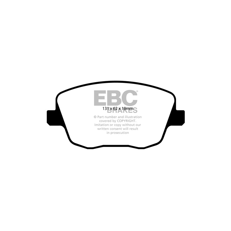 EBC DP21436 Skoda Fabia (6Y) Greenstuff Front Brake Pads - Girling/TRW Caliper 2 | ML Performance UK Car Parts