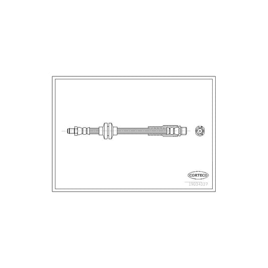 Corteco 19034337 Brake Hose For Fiat Croma Ii Estate (194) | ML Performance UK